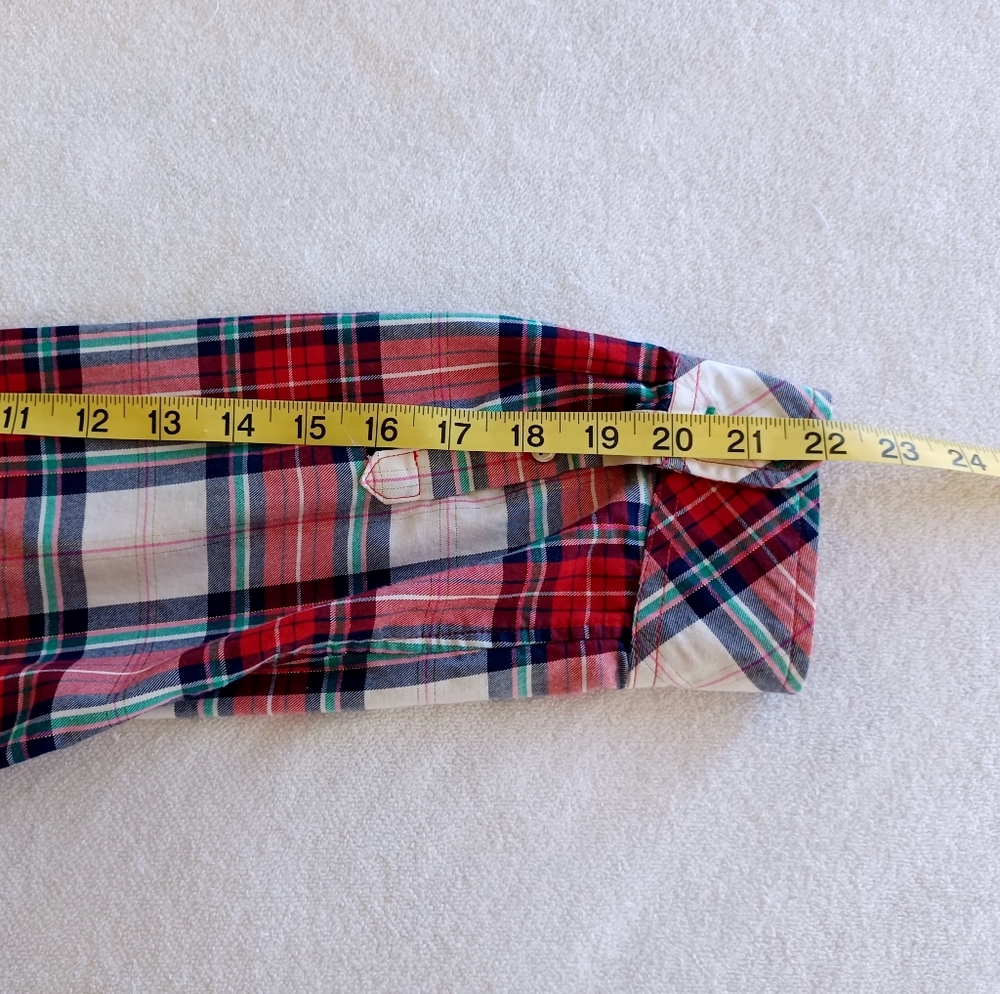 Talbots Plaid Cotton Button Down Shirt, Size XLp - Picture 14 of 16